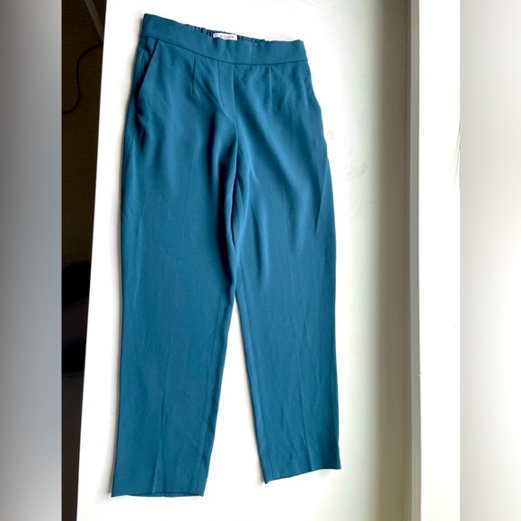 Aritzia Babaton Teal Conan cropped pant size 00 - Picture 1 of 4